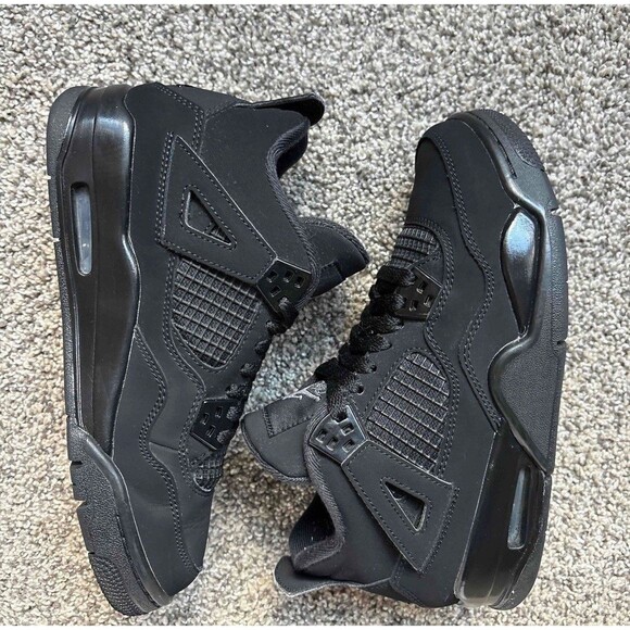 Nike Air Jordan 4 Retro Black Cat Size 5 Youth (Size 6.5 Women's) - Picture 9 of 10